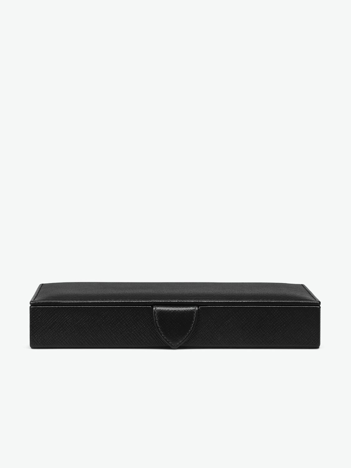 Smythson Panama Cufflink Box in Black
